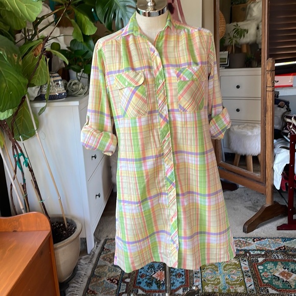 Vintage Stuart Randolph plaid dress - Picture 2 of 7